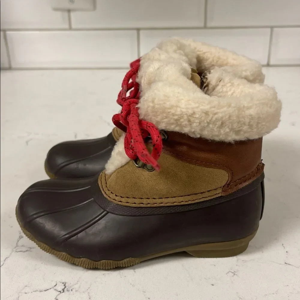 SPERRY Alpine Saltwater Water Resistant Boots Style Tan/Brown Duck Boots Size 9